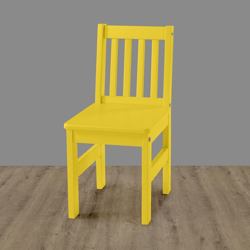 Cadeira Infantil Fun Amarela Laca em madeira maciça