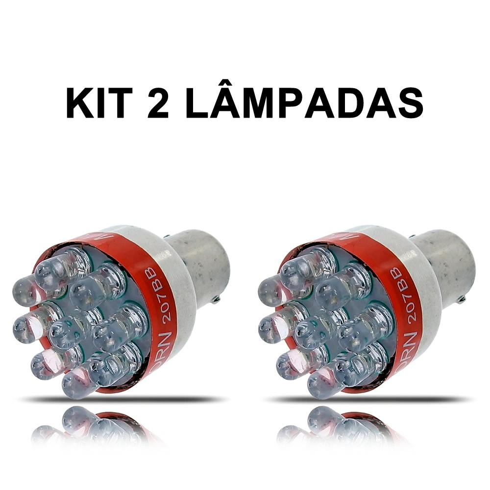 Kit com 2 Lampadas de Ré Com Sinal Sonoro e Luminoso