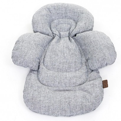 Acolchoado Protetor Bebê Infantil Almofada P/ Carrinho Bebê Redutora Confortável Confort Liner Graphite Grey Abc Design
