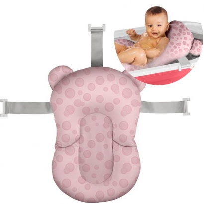 Almofada de Banho Bebê Protetora +0 meses Infantil Sosseguinho Multikids Baby Rosa