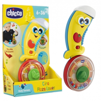 Brinquedo de Bebê Educativo Musical Interativo Com Luz 6 a 36 Meses Ciro O Pizzaiolo Chicco