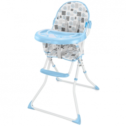 Cadeira Alta de Alimentação Bebê Portátil Infantil Dobrável Desde 6 Meses Até 15 Kg Refeição Slim Multilaser Baby Azul