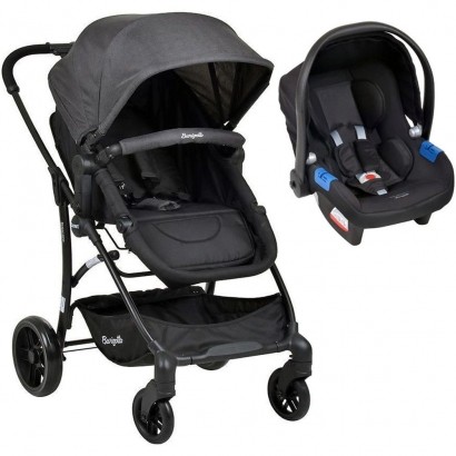 Carrinho de Bebê Convert Até 15Kg Dark Grey + Cadeira Infantil Touring X Até 13Kg Preto Burigotto