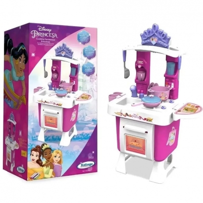 Cozinha Infantil Criança Princesas Disney A partir dos 3 Anos Com acessórios e Adesivos Xalingo