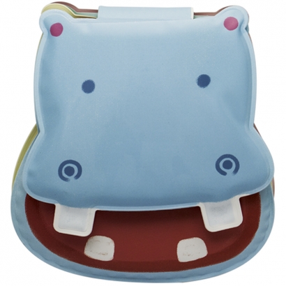 Livro de Banho Divertido Hipopótamo Popo Escovando os Dentes Azul KaBaby