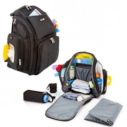 Mochila Maternidade de Bebê Multifuncional 21 Litros Ergonomica Interior Térmico Back Pack Safety 1st Preto