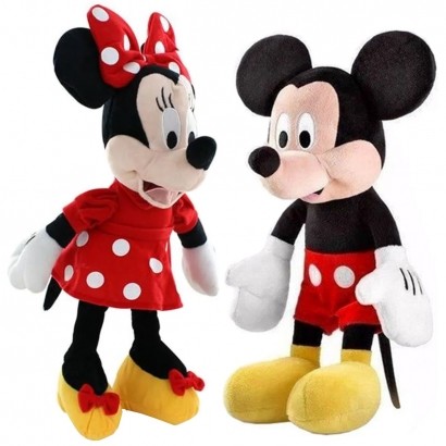 Par de Pelúcias Disney Mickey e Minnie Multikids