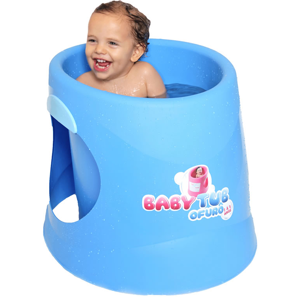 Banheira Infantil Ergonômica BabyTub Ofurô Azul De 1 até 6 Anos