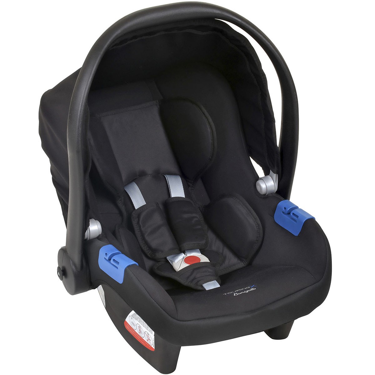 Bebê Conforto Infantil Touring X Preto Até 13kg + Base Touring Preta Burigotto