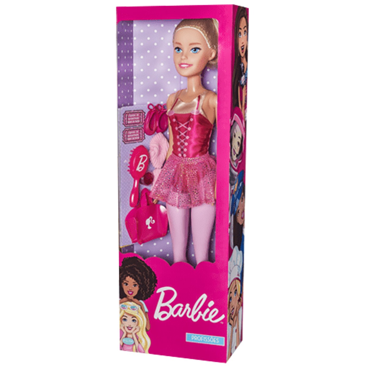 Boneca Barbie Bailarina 70 Centimetros Grande +3 Anos Com Acessorios Brinquedo Large Doll Matell Pupee