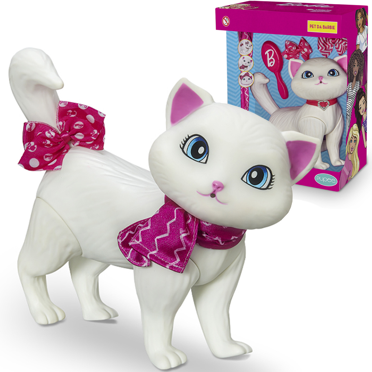 Boneco Pet da Barbie Blissa Fashion Gatinha Brinquedo com 5 Acessórios +3 anos Pupee