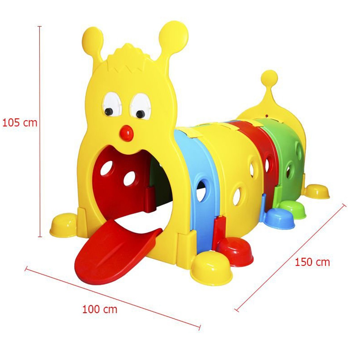 Brinquedo de Playground Infantil Túnel Centopeia 105x175cm Crianças A Partir +3 Anos - Brinqway
