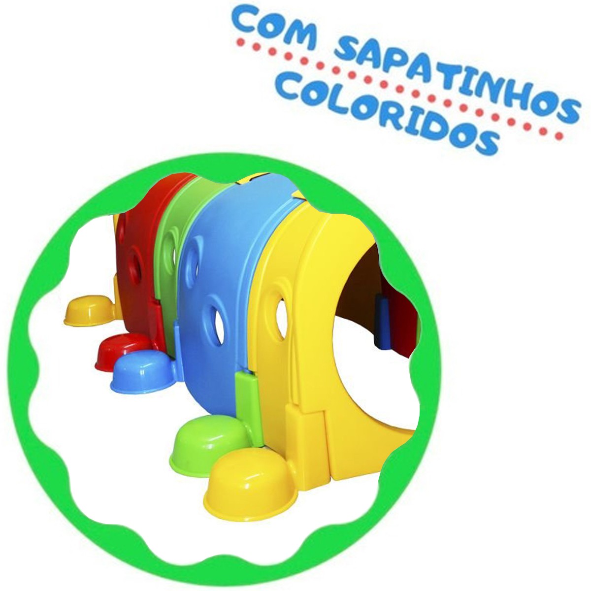 Brinquedo de Playground Infantil Túnel Centopeia 105x175cm Crianças A Partir +3 Anos - Brinqway