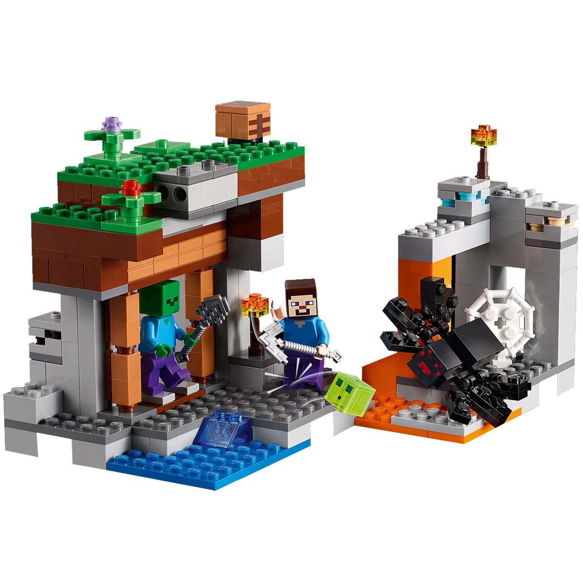 Brinquedo LEGO Minecraft A Mina Abandonada +7 Anos 248 Peças Blocos de Montar