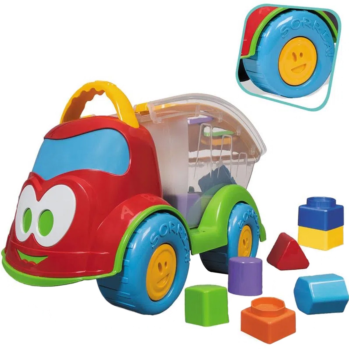 Caminhão de Brinquedo Bebê Educativo Interativo Baby Land Sabidinho Plus