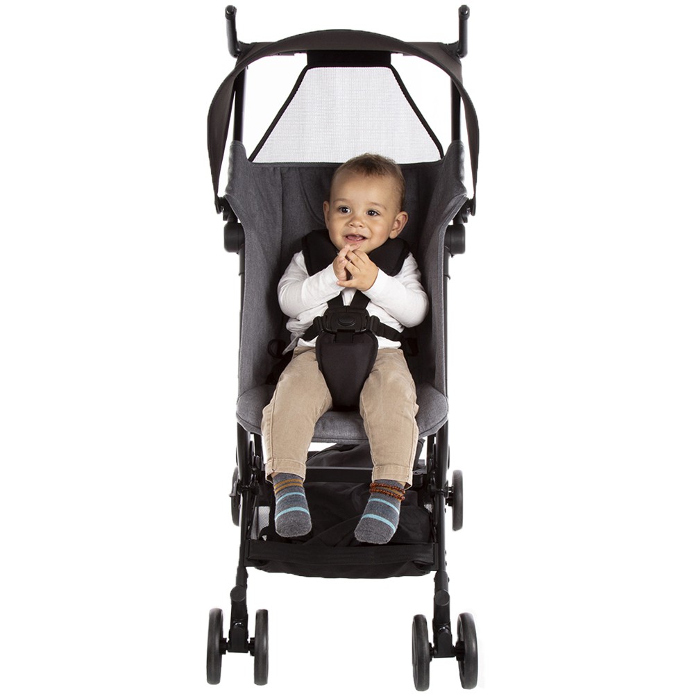 Carrinho de Bebê Passeio Compacto 6 Meses Até 15Kg Infantil Micro Pocket Grey Denim Safety