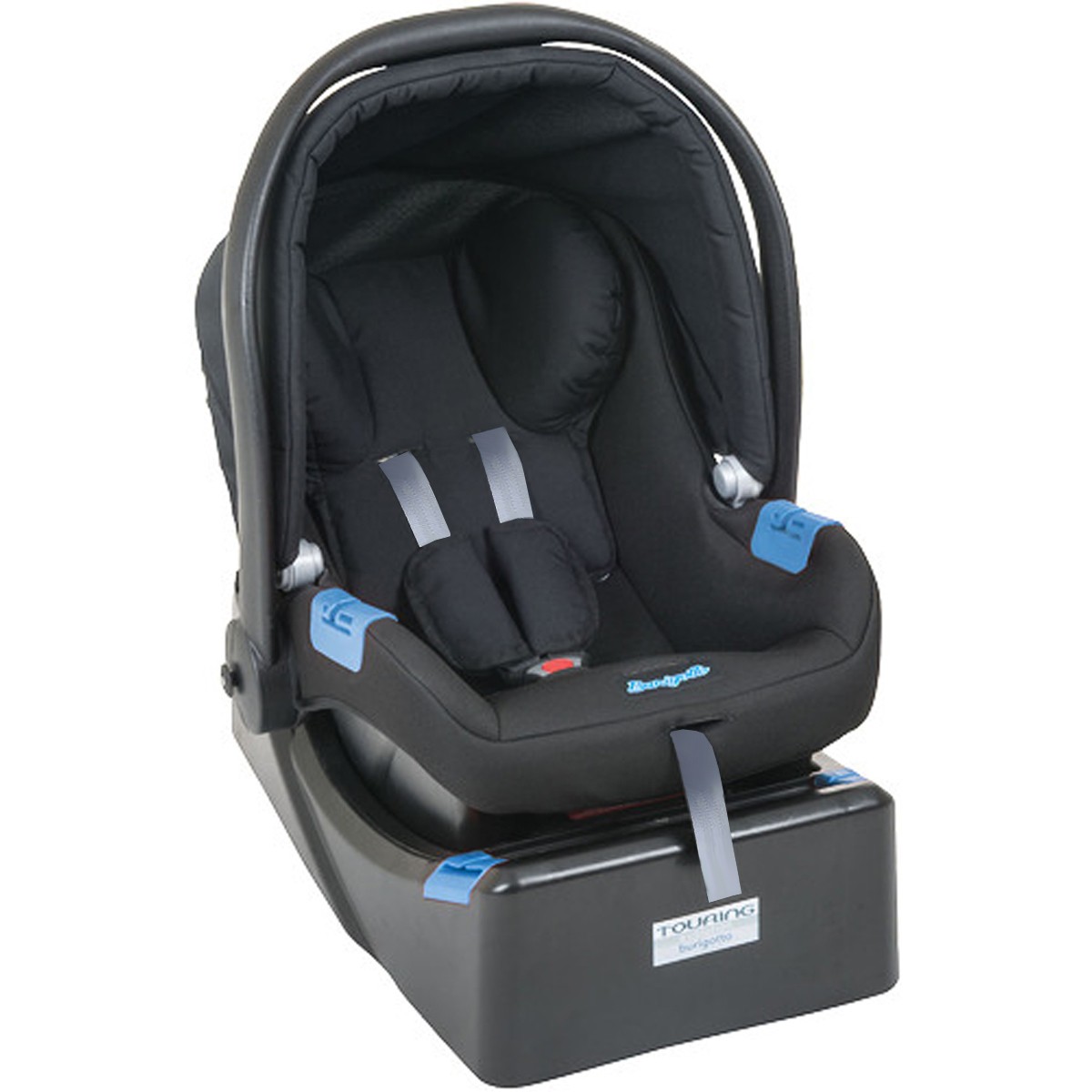 Conjunto Carrinho de Bebê Ecco Preto Cobre Travel System com Bebê Conforto Touring e Base para Auto - Burigotto