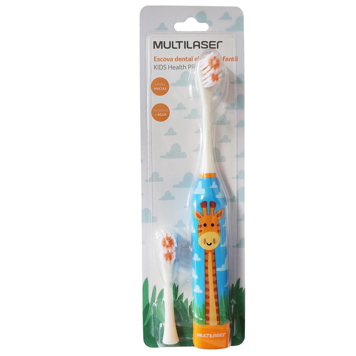 Escova Dental Infantil Elétrica Girafa Kids Healt Pro Multilaser