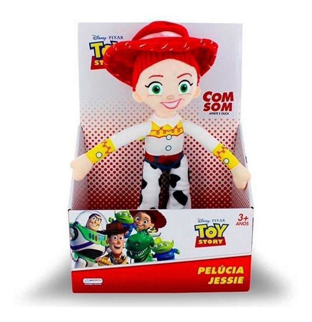 Kit 2 Pelúcia Buzz e Jessie Toy Story Com Som