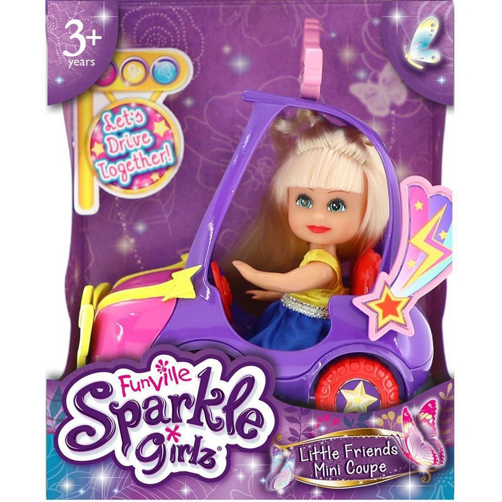 Kit 6 Brinquedos Sparkle Girlz Carro Mini Sparkles DTC 4806