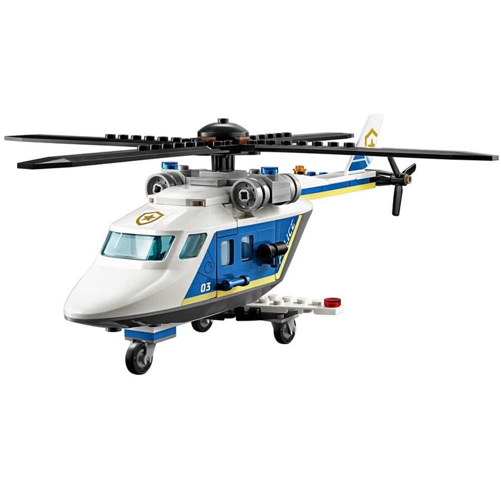 Lego City Infantil Perseguição Policial de Helicóptero 212 Peças +5 Anos