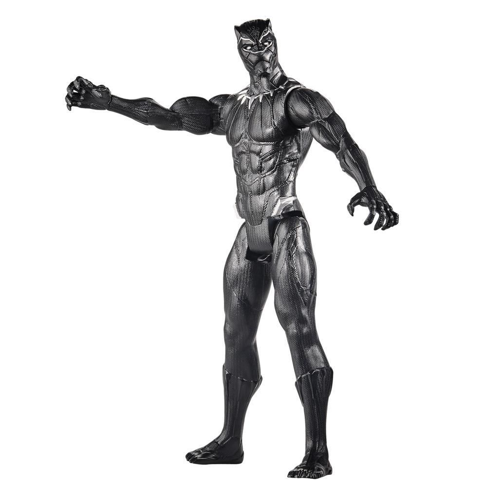 Boneco Marvel Pantera Negra Articulado +4 anos Black Panther Brinquedo Infantil Divertido Titan Hero Blast Gear Hasbro