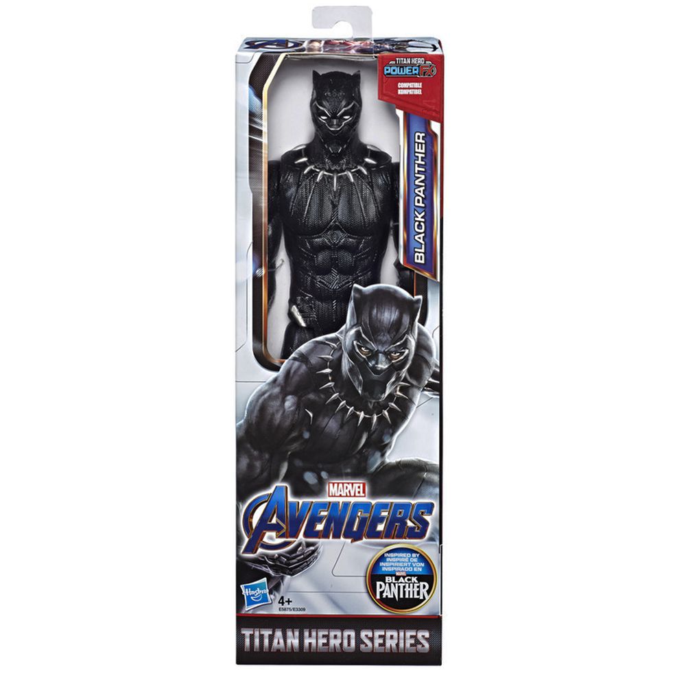 Boneco Marvel Pantera Negra a Articulado +4 anos Os Vingadores Brinquedo Infantil Divertido Titan Hero Hasbro