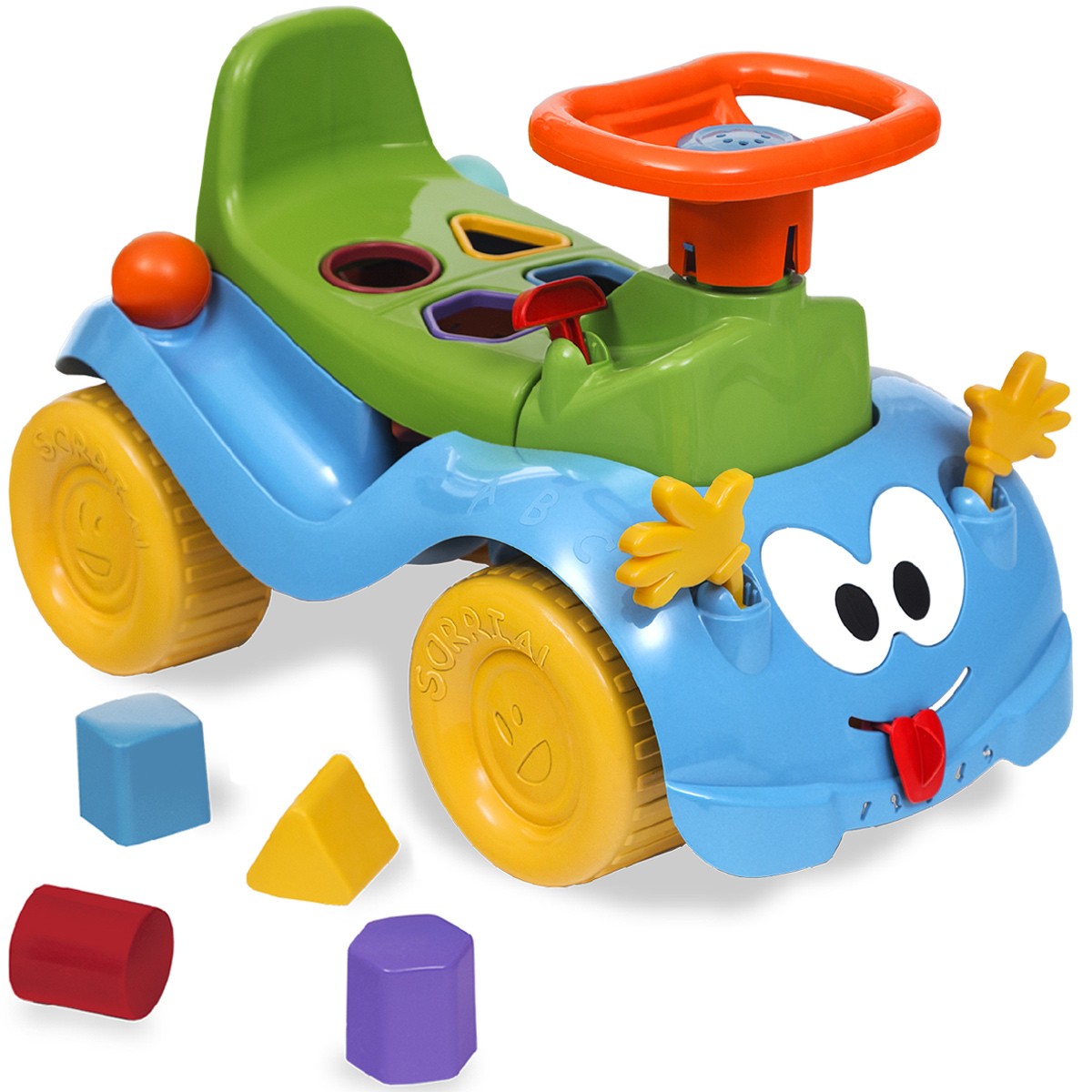 Totokinha Infantil Criança Carrinho Passeio Quadriciclo Modelo Bolinha Para Menino Marca Cardoso Toys