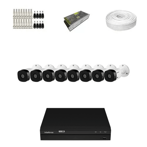 KIT Completo 10 Câmeras de segurança Intelbras VHL 1220 B + DVR Intelbras  + HD para Armazenamento + Acessórios + App Acesso Remoto - Ziko Shop