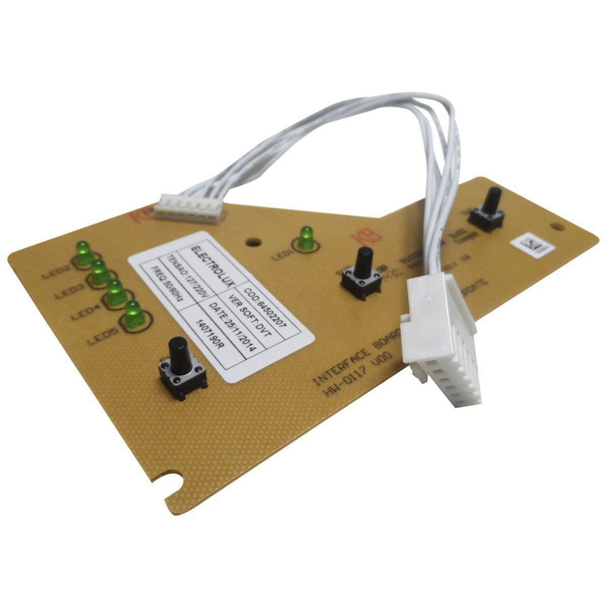 Placa Eletrônica Interface Com Chicote Lavadora Electrolux 64502207