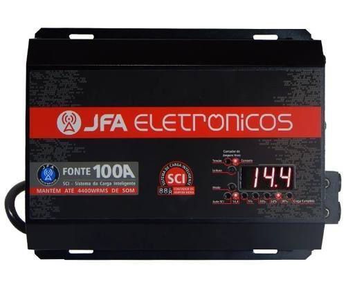 Fonte Carregador Bateria Jfa 100a C/ Voltimetro Sistema Sci