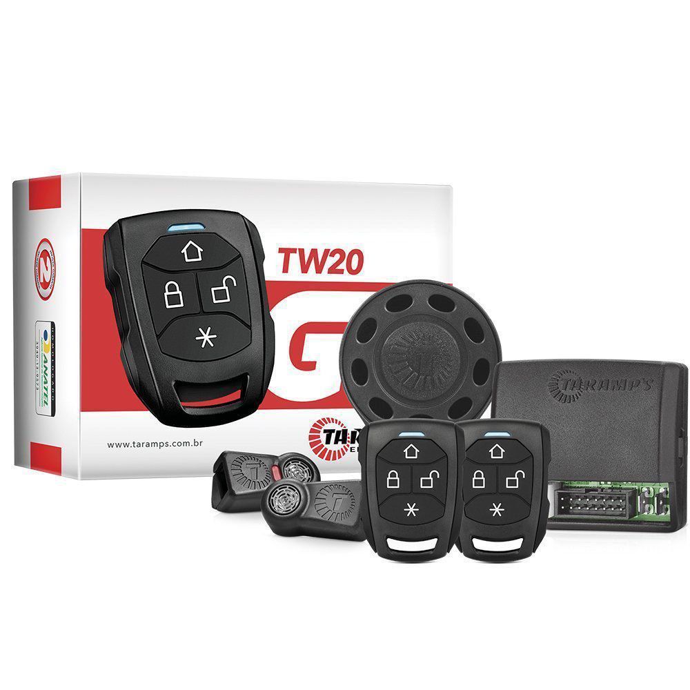 Alarme Taramps Carro TW20 G3 Presença Universal Com 2 Controles