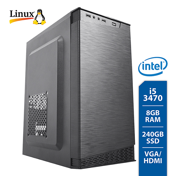 COMPUTADOR INTEL CORE I5 3470 8GB RAM SSD 240GB LINUX - INTEL  - GAÚCHA DISTRIBUIDORA DE INFORMÁTICA
