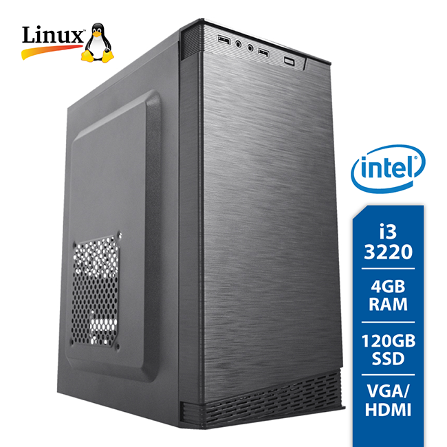 COMPUTADOR INTEL CORE I3 3220 4GB RAM SSD 120GB LINUX - INTEL  - GAÚCHA DISTRIBUIDORA DE INFORMÁTICA