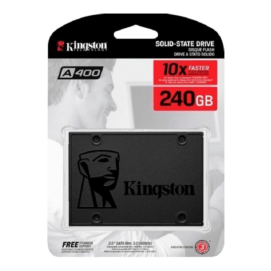 SSD 240GB NOW A400 SA400S37/240G - KINGSTON - GAÚCHA DISTRIBUIDORA DE INFORMÁTICA