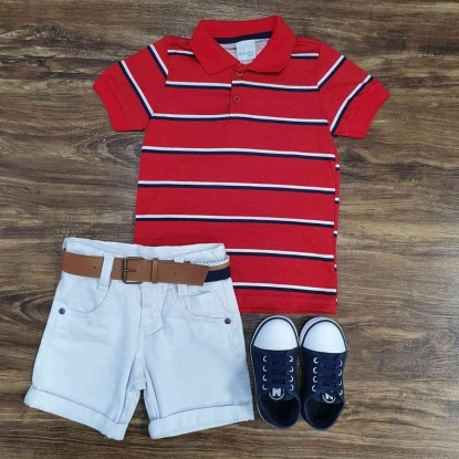 Bermuda com Camisa Polo Infantil