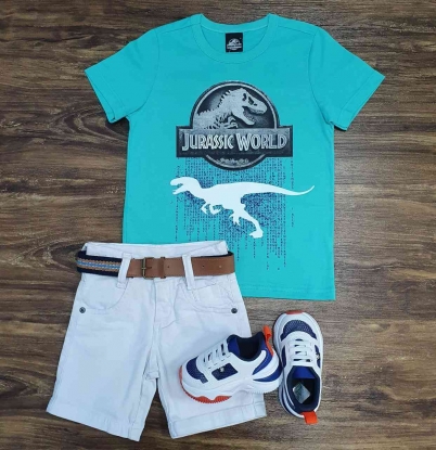 Bermuda com Camiseta Jurassic World Infantil