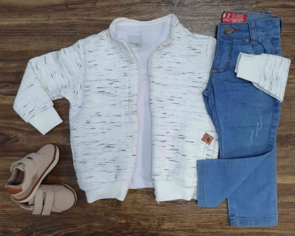 Jaqueta com Camiseta e Calça Jeans Infantil