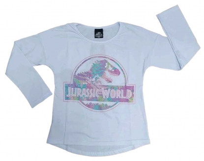 Blusa Jurassic World Branca Infantil