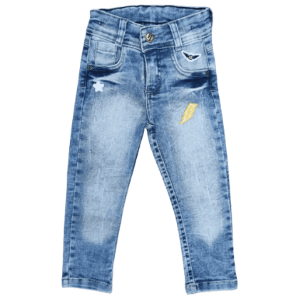 Calça Jeans com Desenhos Infantil