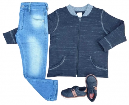 Calça Jeans com Jaqueta Infantil