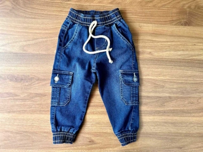 Calça Jeans Jogger com Bolso  Infantil