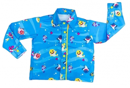 Camisa Baby Shark Azul Infantil