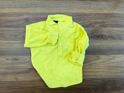 Camisa Bata Meia Manga Verde Limão Infantil
