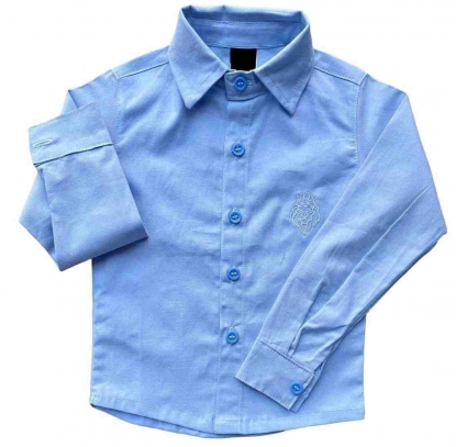 Camisa Infantil Azul Manga Longa