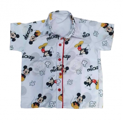 Camisa Mickey Branca Infantil