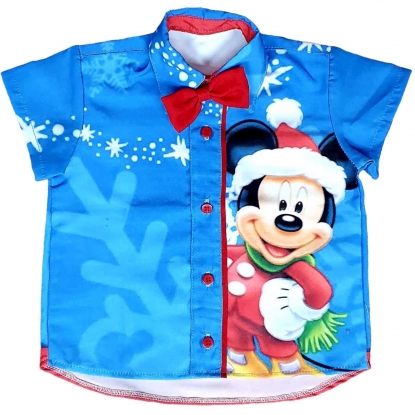 Camisa Mickey Natal Infantil