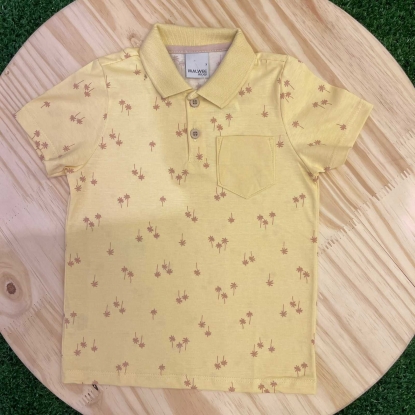 Camisa Polo Coqueiros Amarela Infantil