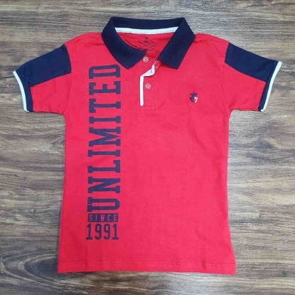 Camisa Polo Vermelha Unlimeted Infantil