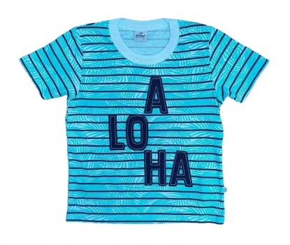 Camiseta Aloha Listrada Infantil